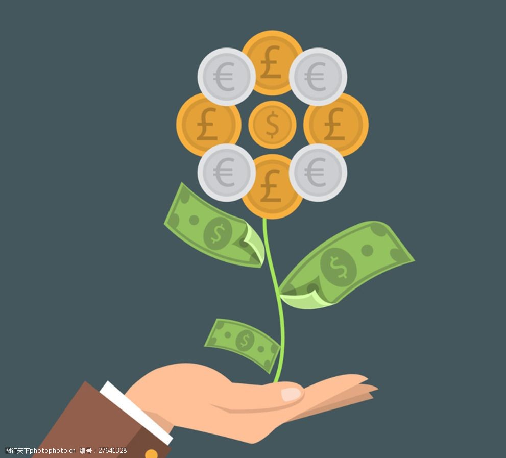 托举的金钱之花