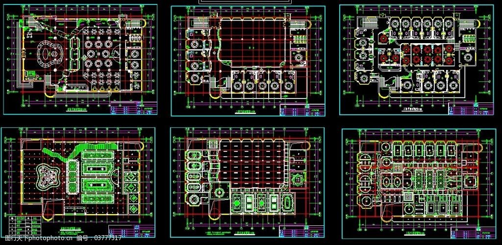 某酒楼平面装修图
