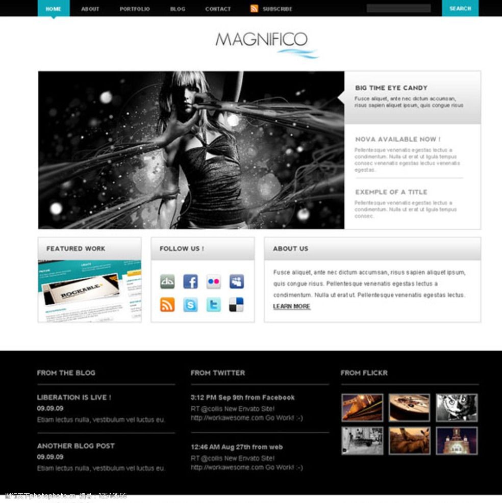 黑白大气网站网址图片