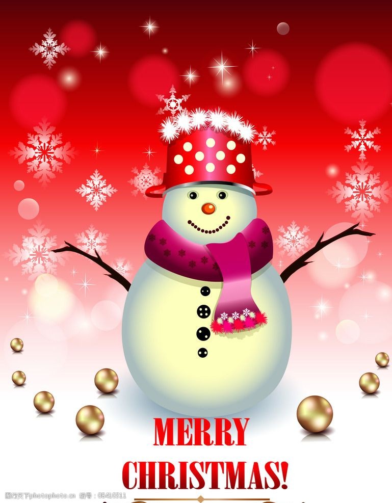 雪人矢量素材图片