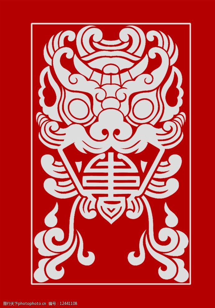 传统吉祥纹样门神图片