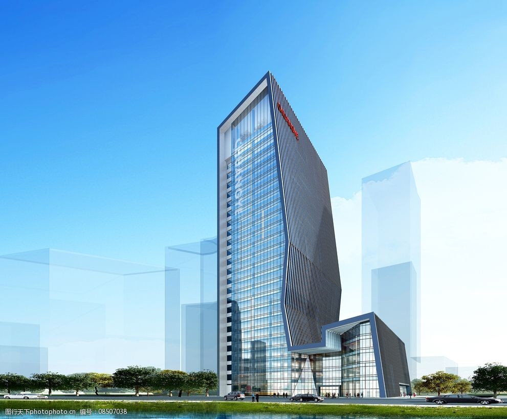 建筑设计效果图大厦图片