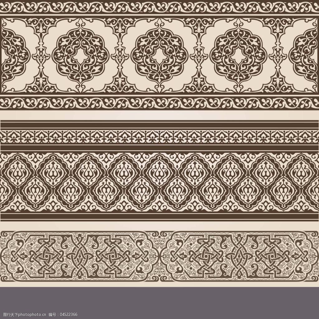 欧式花纹矢量图案设计素材