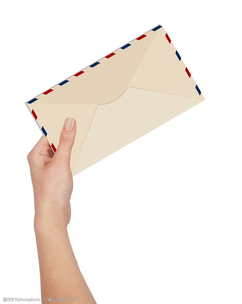 手拿信封图片