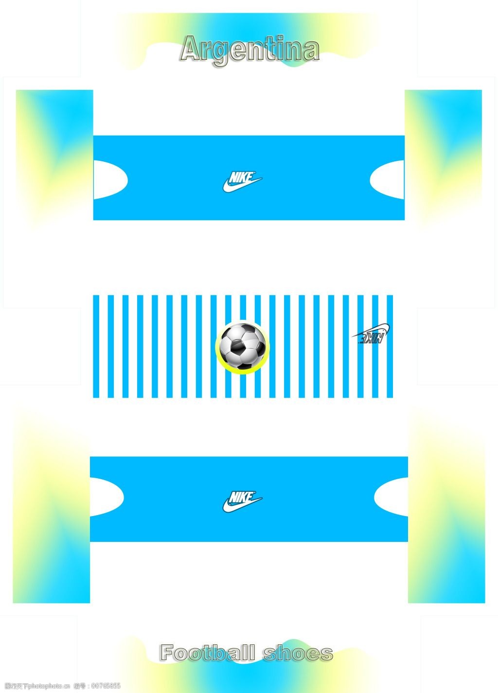 耐克国旗版鞋盒设计