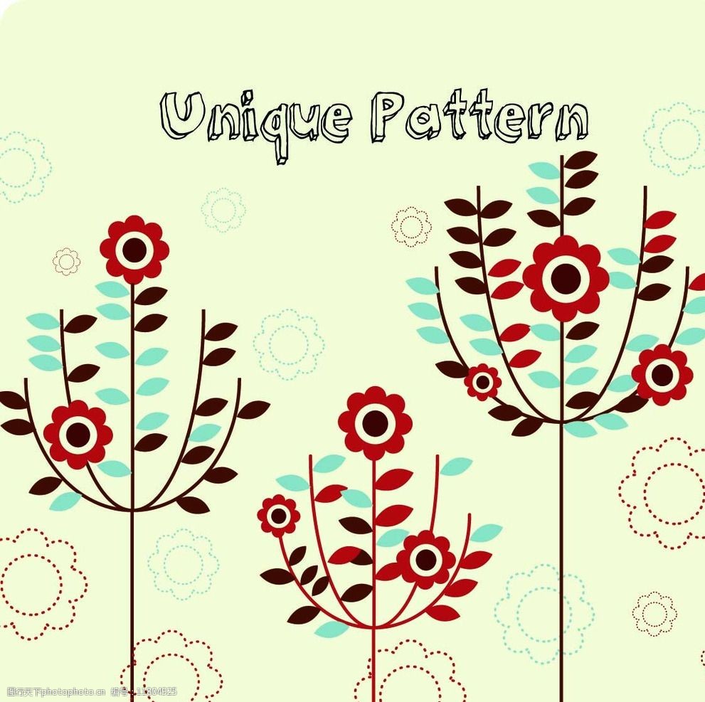 可爱的卡通花型图片