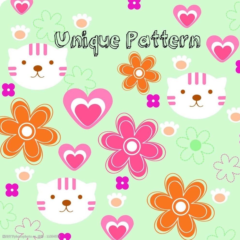 可爱的卡通花型图片