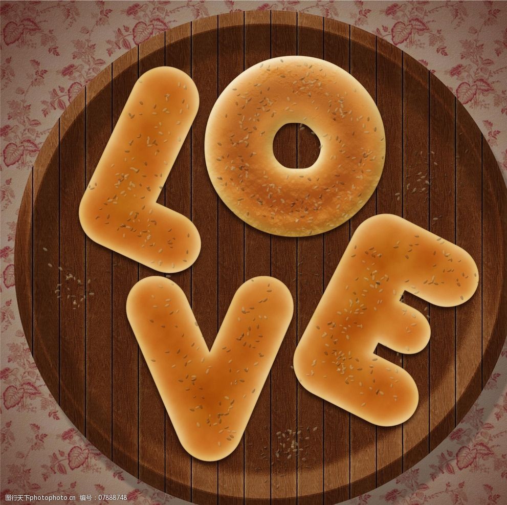 饼干字love图片