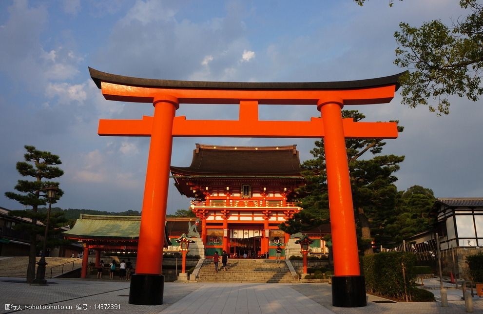 京都稻荷鸟居图片图片-图行天下图库