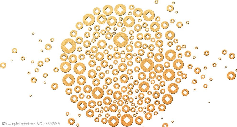 铜钱钱币花纹图片