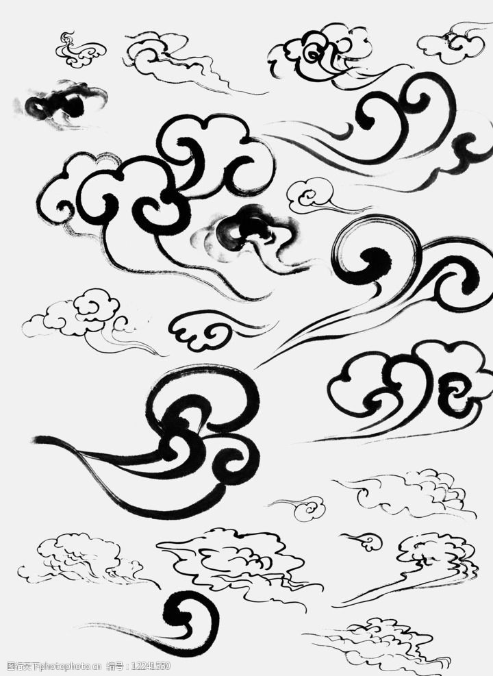 祥云水墨图片