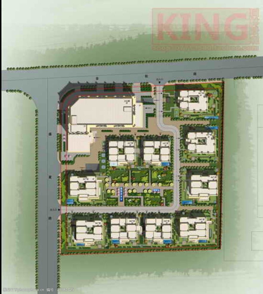 公寓楼总平面图