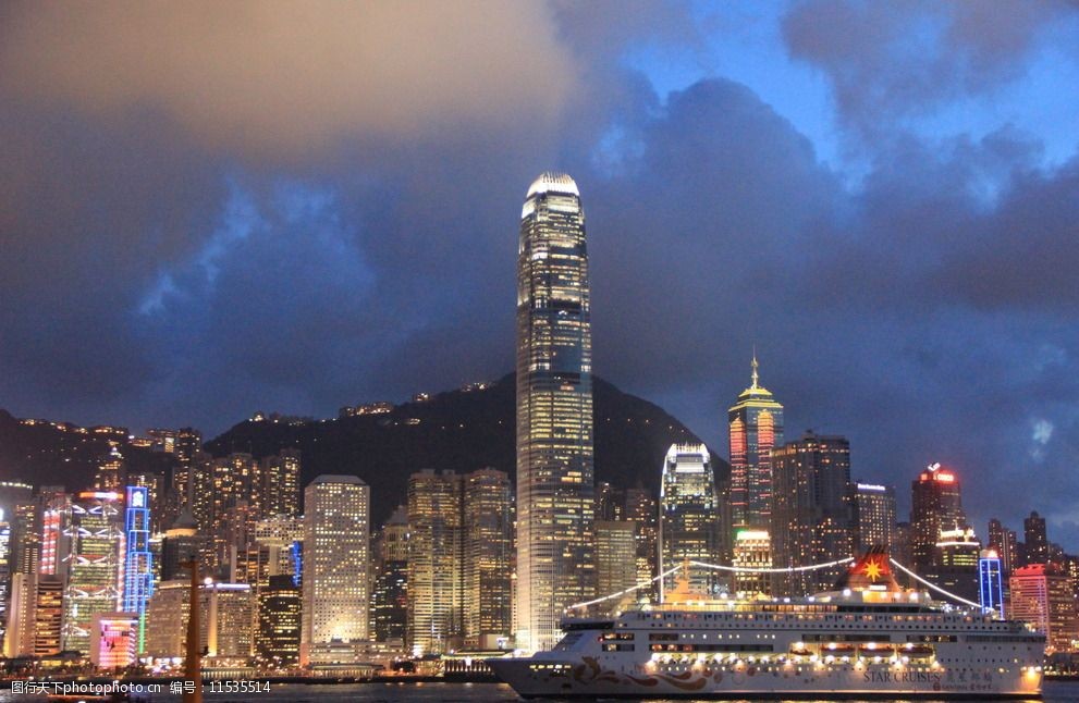 香港优美夜景图片图片-图行天下图库