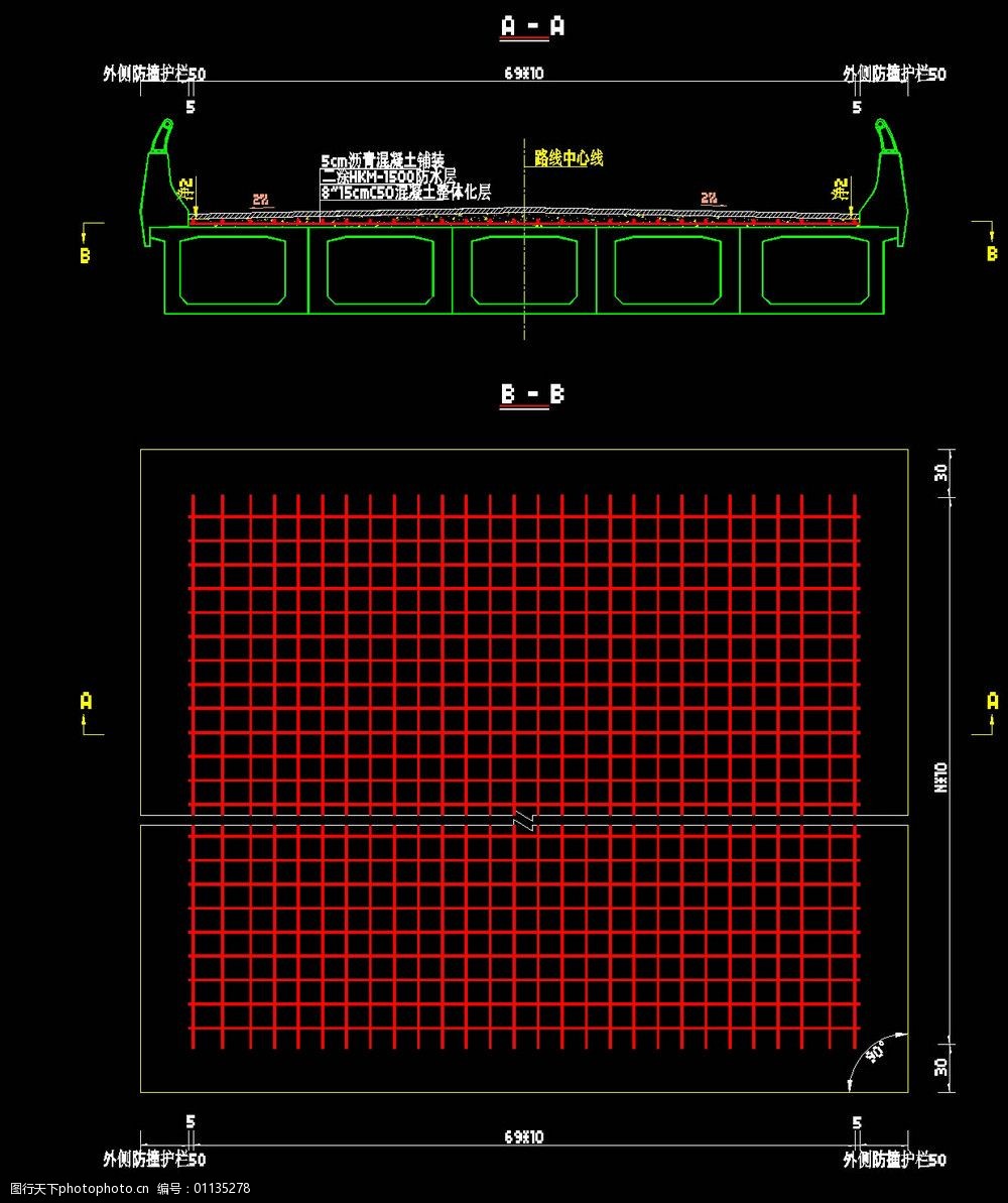 桥面板钢筋施工图图片