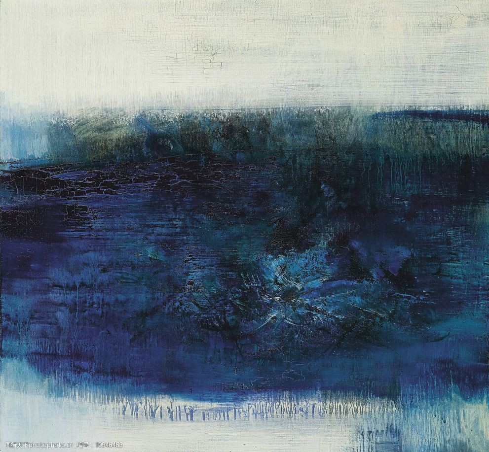 赵无极油画抽象风景画装饰图片