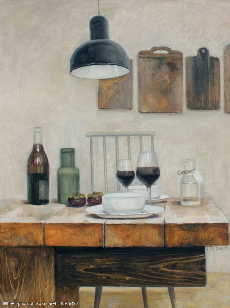 关键词:物语系列之无声 物语 静物 油画静物 餐具 餐桌 无声 绘画作品