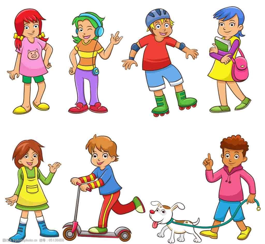 儿童幼儿矢量人物素材