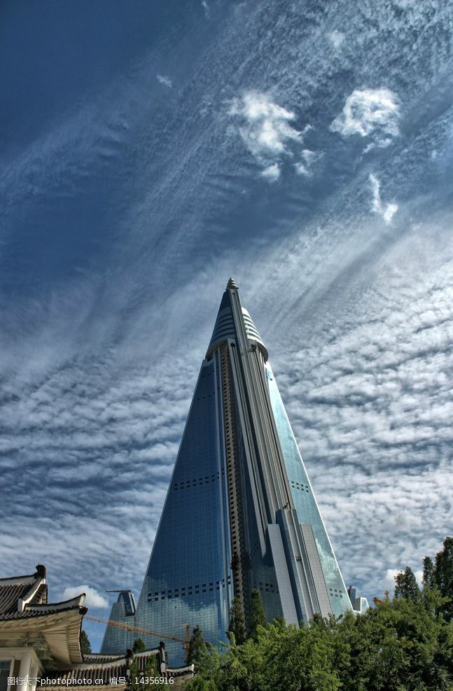 平壤柳京大厦远眺图片