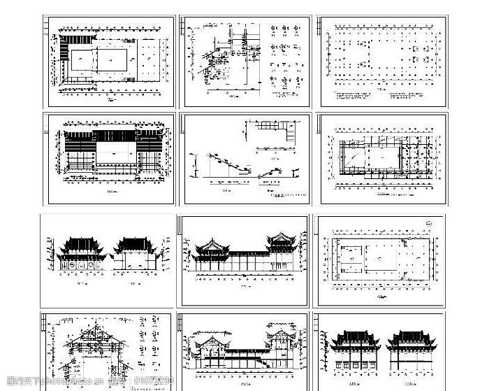 环境设计 园林设计 关键词:中式戏台cad图纸免费下载 cad图纸 平面图