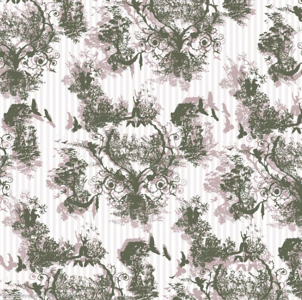 高端服装花纹布匹印花图案