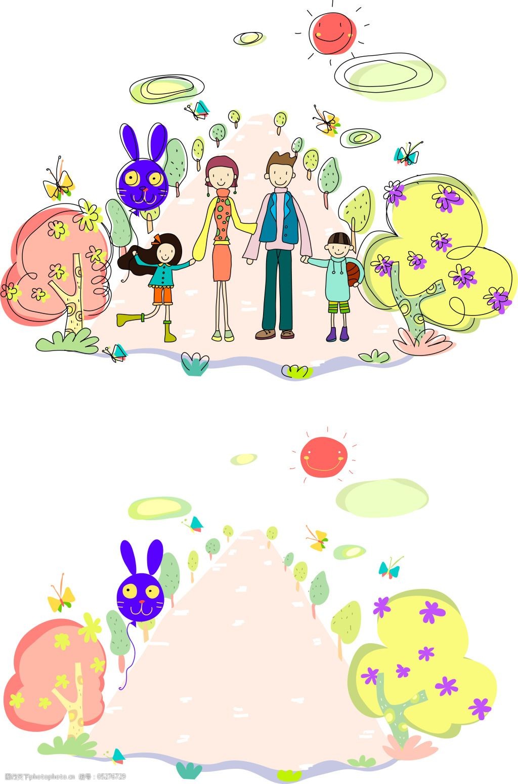 矢量插画卡通家庭韩国素材 矢量图 日常生活