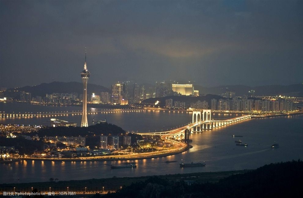 澳门朦胧夜色图片图片-图行天下图库