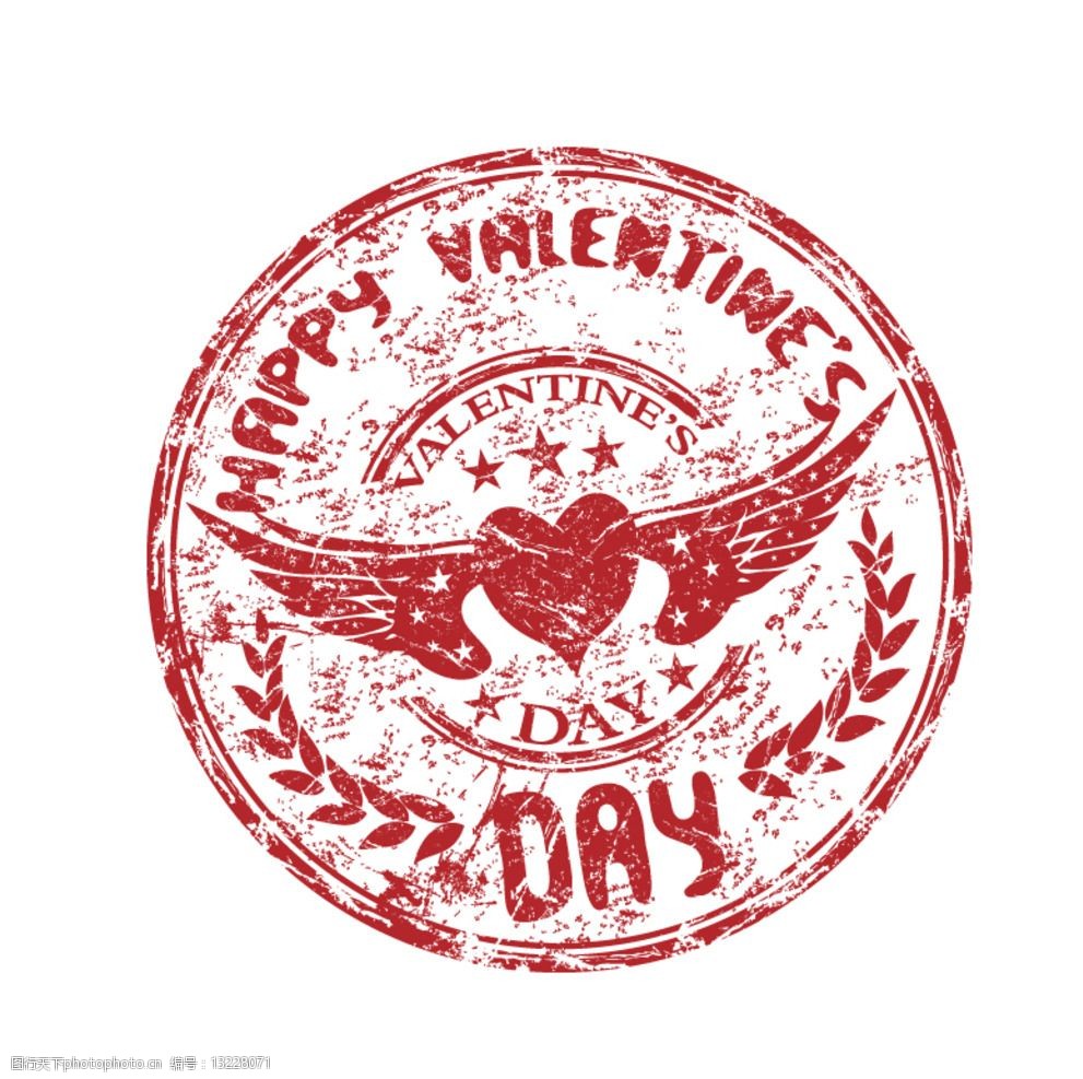 情人节邮戳图片