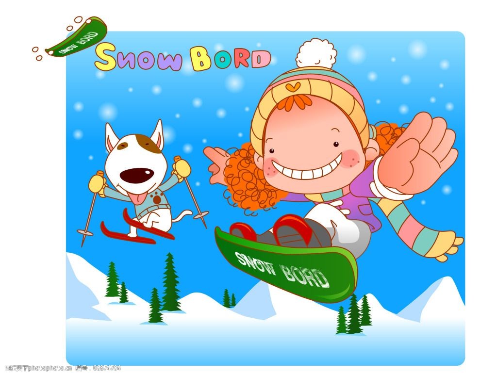 可爱卡通儿童矢量图下载