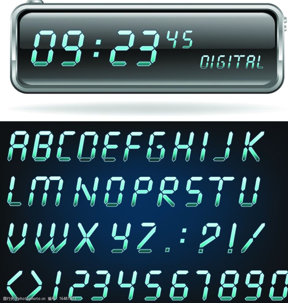 电子屏字母设计图片