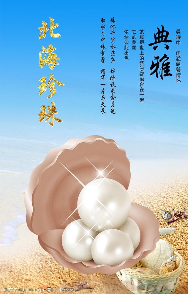 贝壳珍珠图片