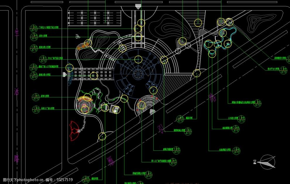 公园景观总平面指引图图片