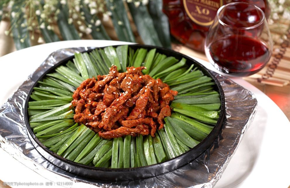 铁板韭香羊柳图片