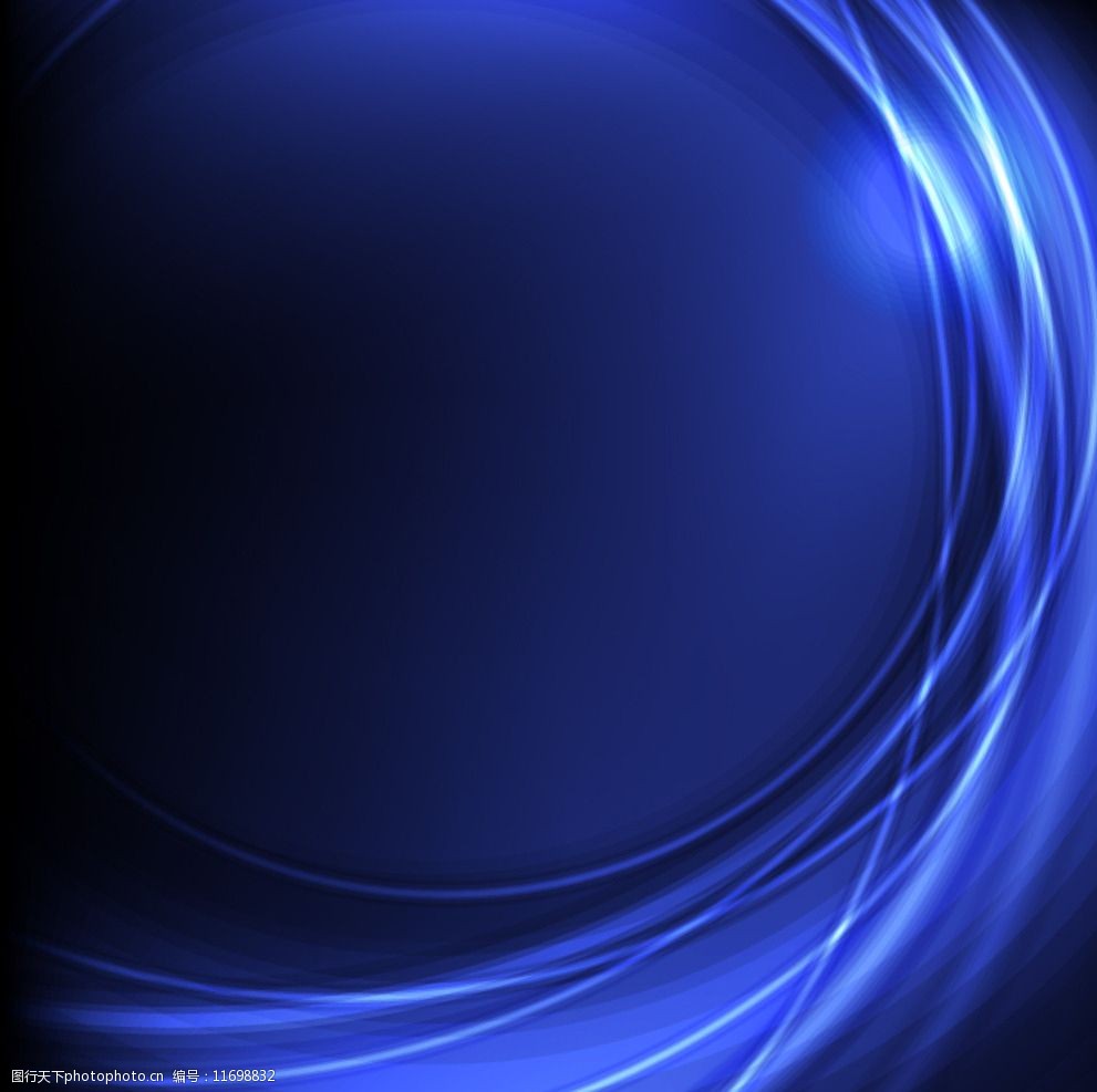 蓝色圆弧曲线背景蓝色背景图片
