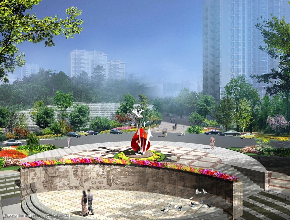 广场景观环境设计图片