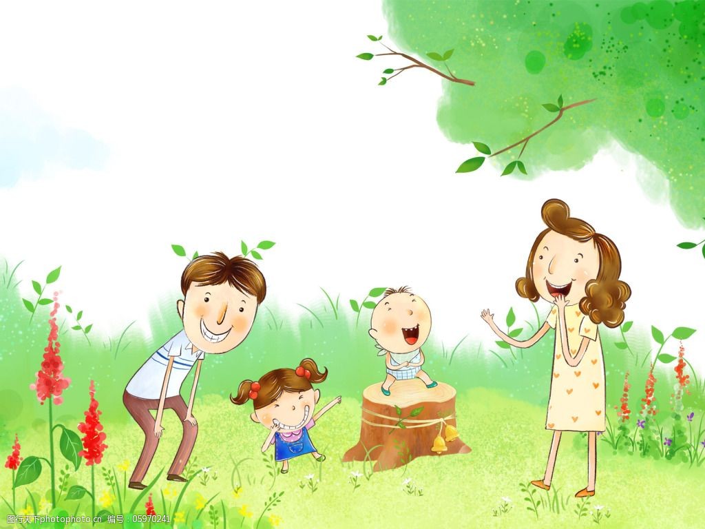 幸福温馨插画图片-图行天下图库