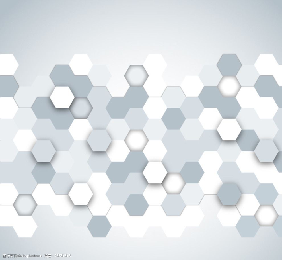 银色六边形蜂窝形背景矢量素材