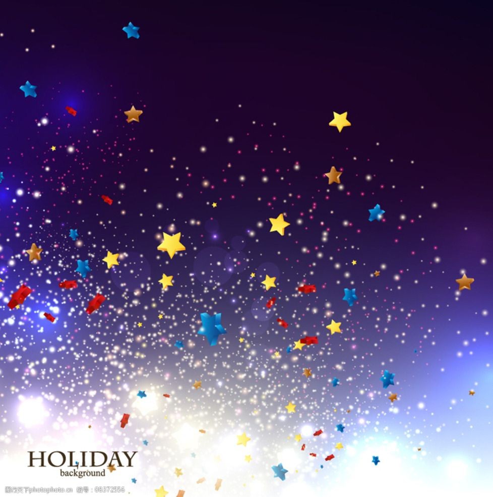 绚丽星空五角星背景图片