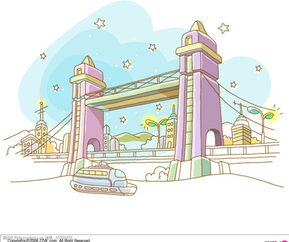 韩国卡通矢量背景图片