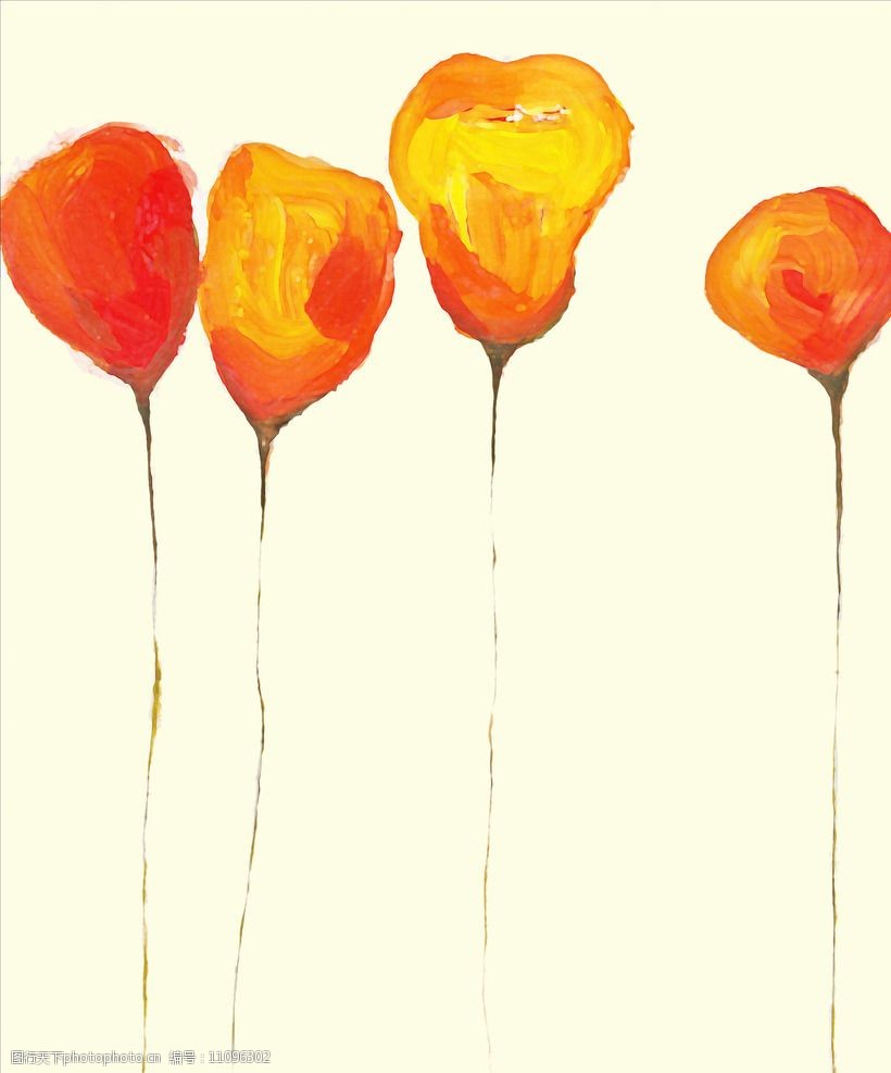 小清新花朵背景图 花朵 背景 小清新 橙色 暖色      设计 文化艺术