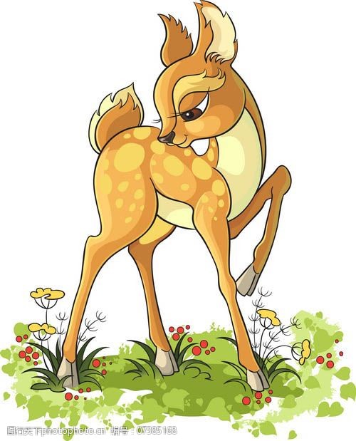 梅花鹿卡通动物