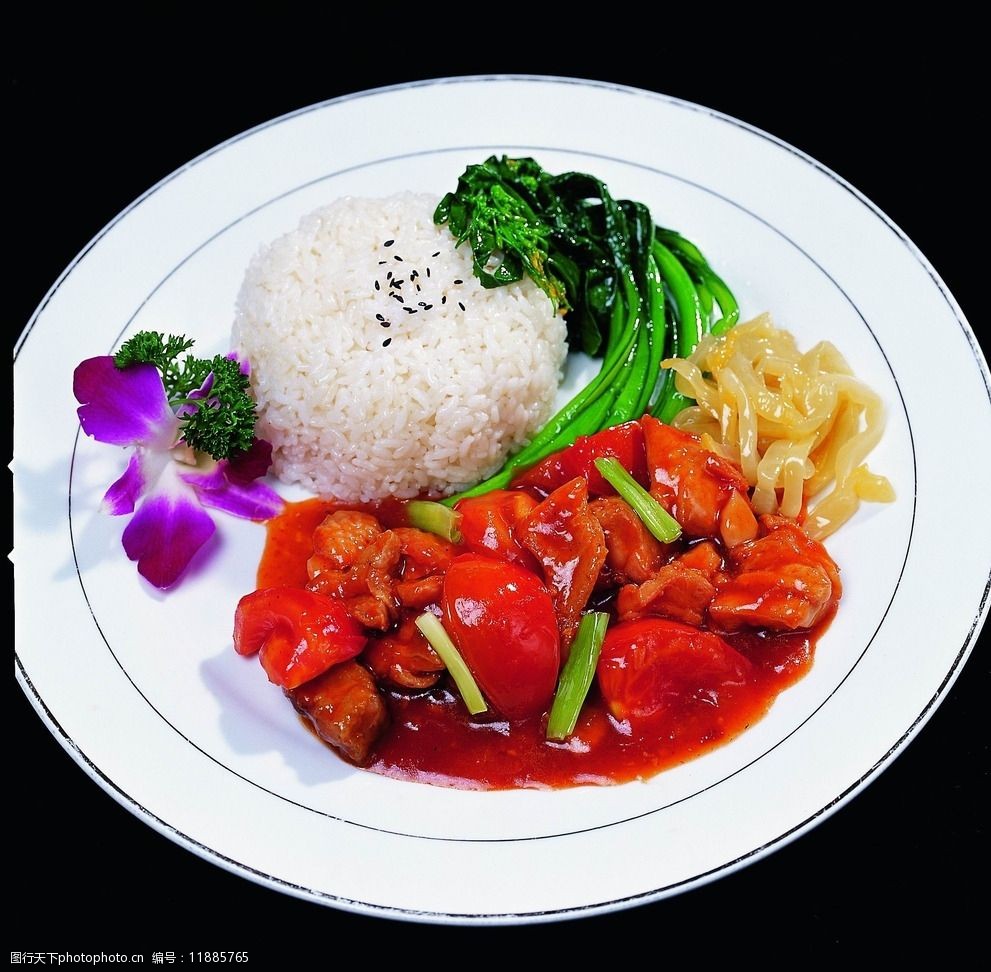 關鍵詞:番茄 雞腿肉 番茄雞腿肉飯 蓋澆飯 愛心飯糰 菜品圖片 攝影