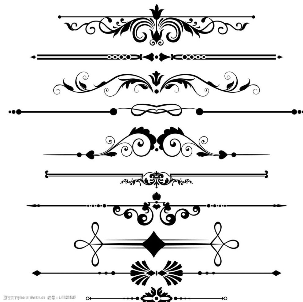 精美欧式花纹页眉图片