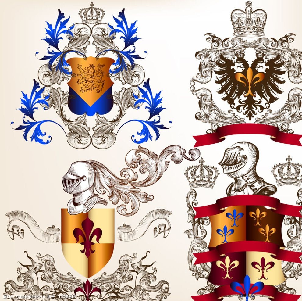 欧式皇室花纹图片