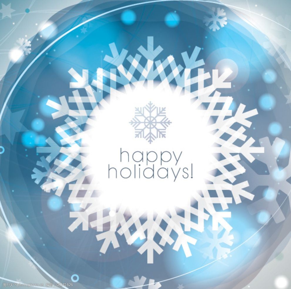 雪花矢量扁平化eps素材图片