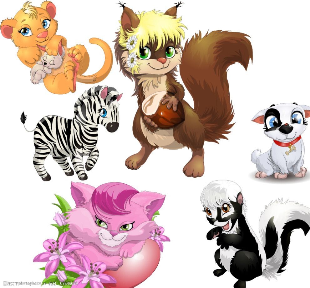 卡通动物图片