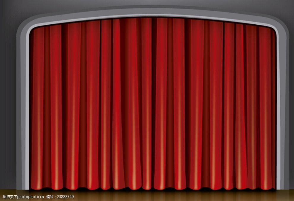 拉上的幕布舞台设计矢量素材