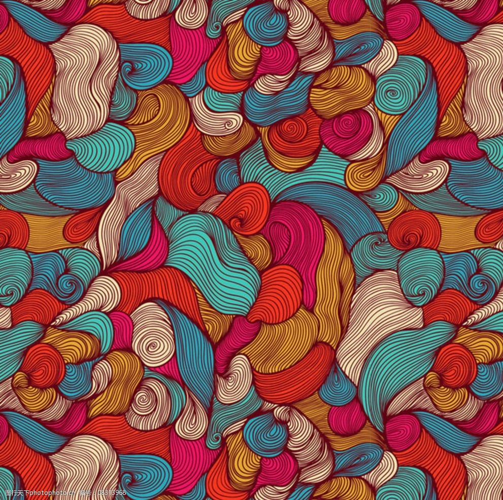 五彩线条背景图片