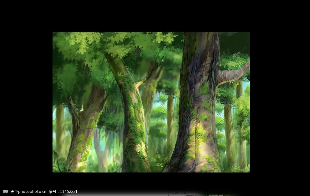动画背景树林图片