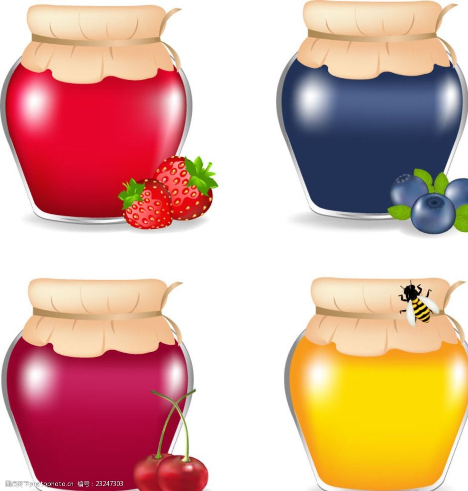 美味果酱矢量素材