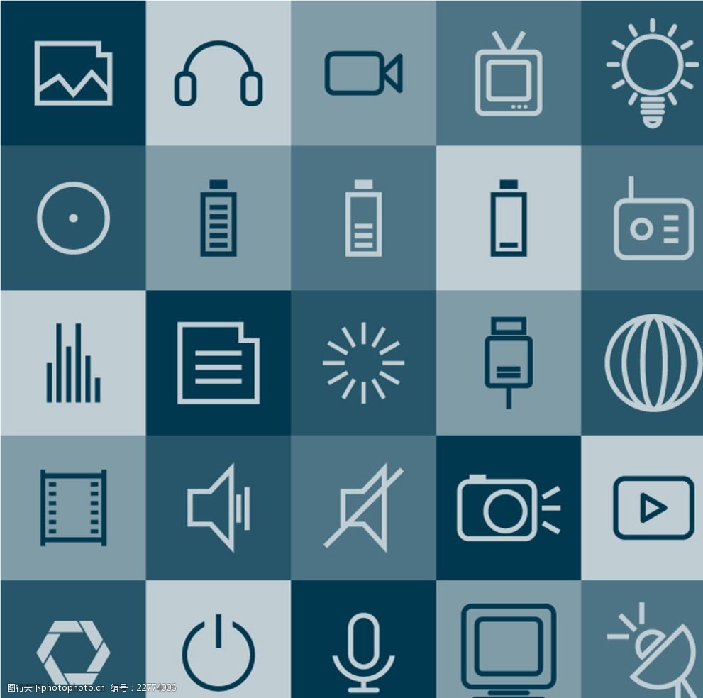 数码产品应用程序图标矢量素材